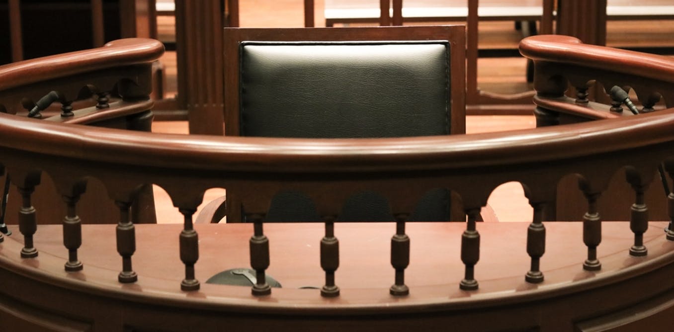 photo of a witness stand